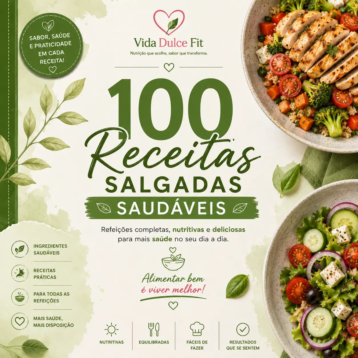 100 Receitas Salgadas Saudáveis